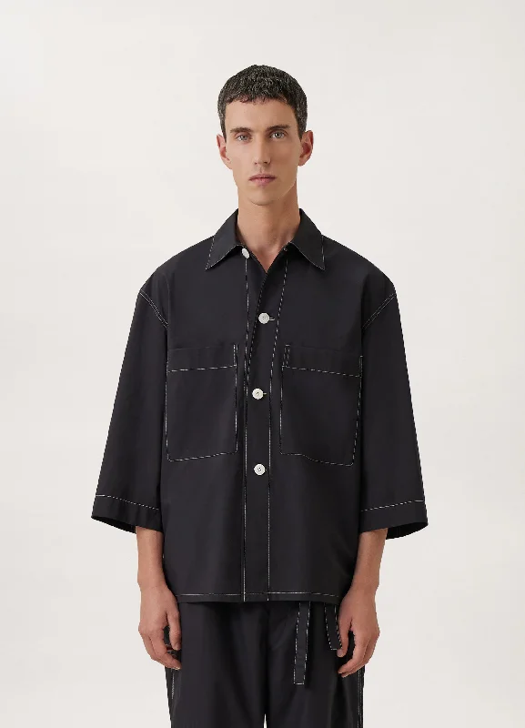 BOXY MILITARY SHIRT Sleek Men's Metallic