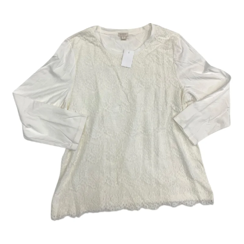 Top Ls By J. Crew In Cream, Size:Xl Sporty Men's Athleisure 