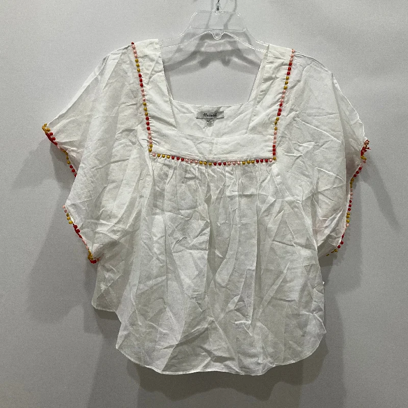 Top Short Sleeve By Madewell In White, Size: S Streetwear Style