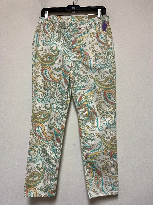 Floral Print Jeans Straight Chicos, Size 0 Bohemian Men's Free