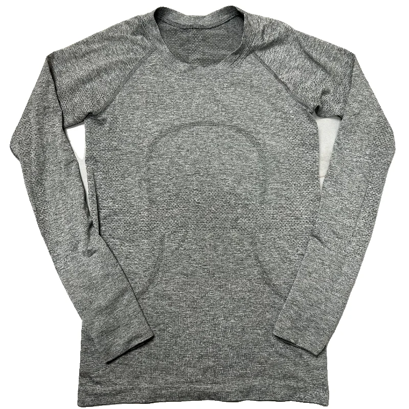 Athletic Top Long Sleeve Crewneck By Lululemon In Grey, Size: S Cozy Men's Sherpa