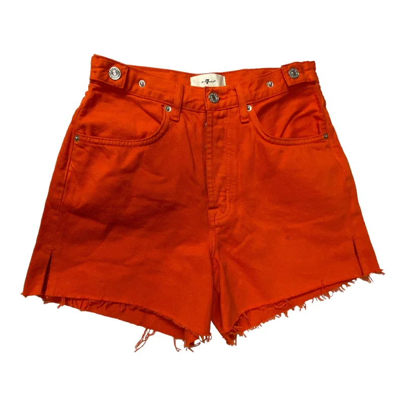 Orange Shorts 7 For All Mankind, Size 2 Cclassic Men's Tweed