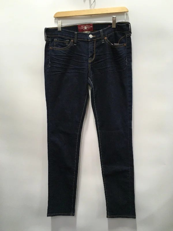 Blue Denim Jeans Skinny Lucky Brand, Size 8 Hip Men's Retro