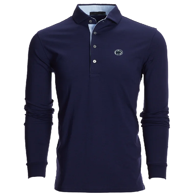 Penn State Apache Long Sleeve Polo Trendy Men's Oversized