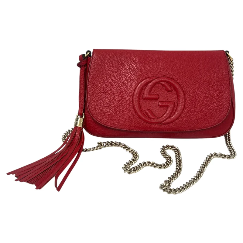 GUCCI/Cross Body Bag/OS/Leather/RED/Soho Leather Business