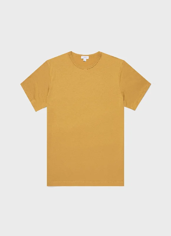 Men's Classic T-shirt in Mustard Refined Men's European