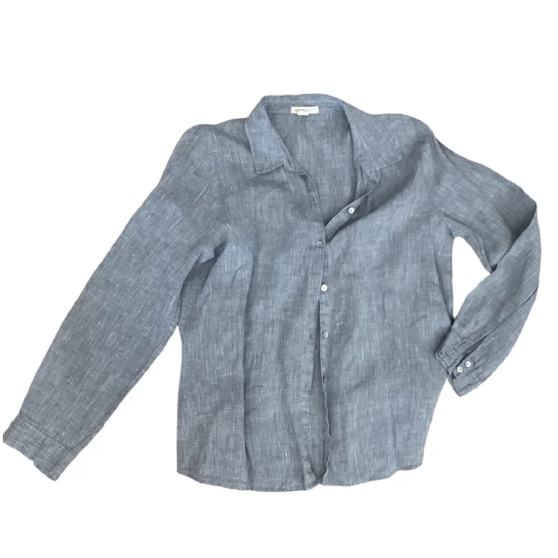 Top Long Sleeve Designer By Eileen Fisher In Grey, Size: Mp Sophisticated Men's French