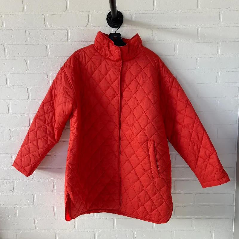 Coat Puffer & Quilted By Time And Tru In Orange, Size: L Vacation