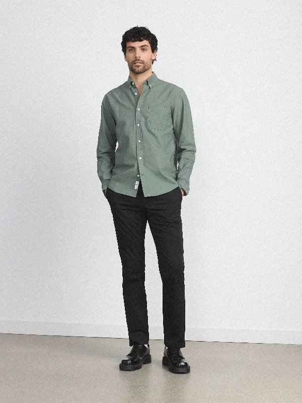 The Jasper Oxford Shirt in Laurel Green Hip Men's Retro