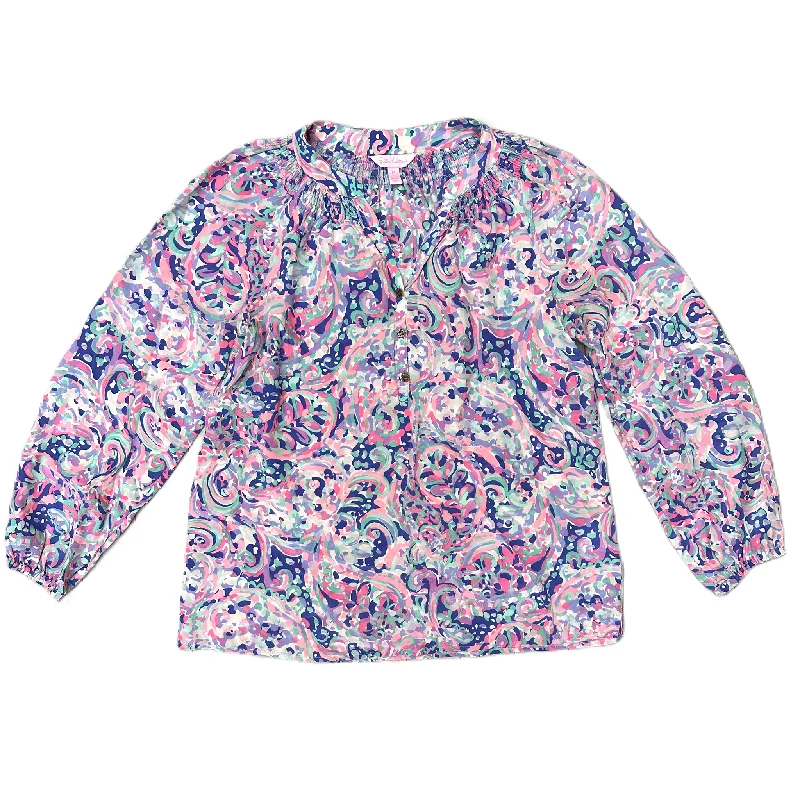 Top Long Sleeve Designer By Lilly Pulitzer In Multi-colored, Size: M Refined Men's Classic 