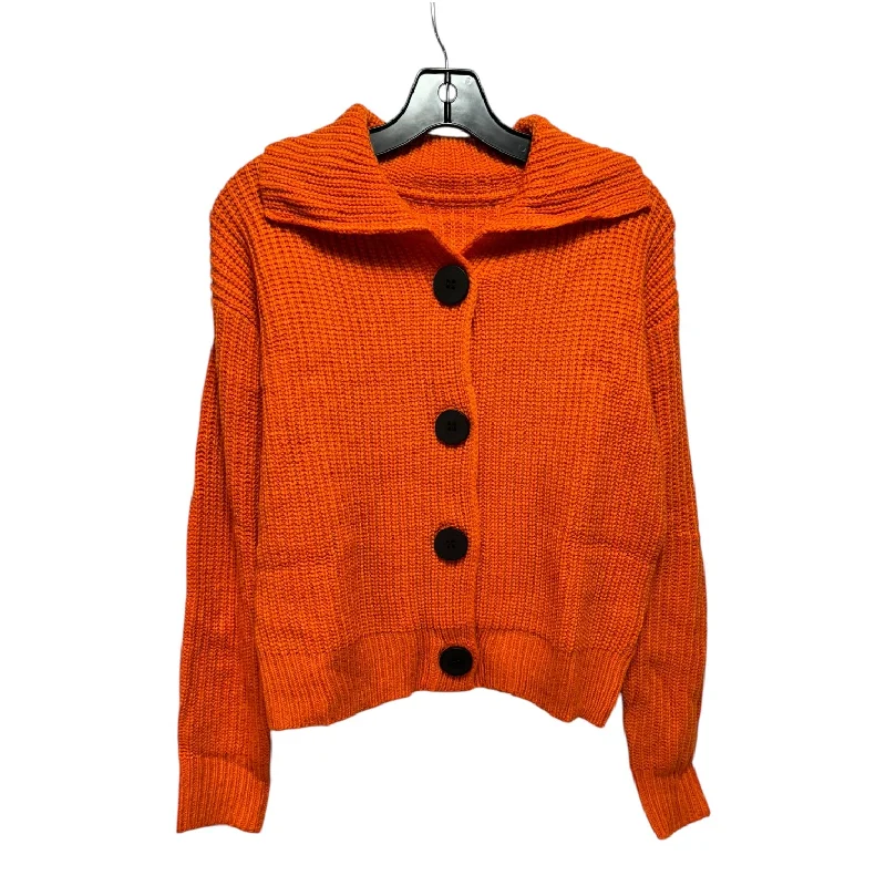 Button Sweater Unbranded In Orange, Size: M Sporty Men's Tennis