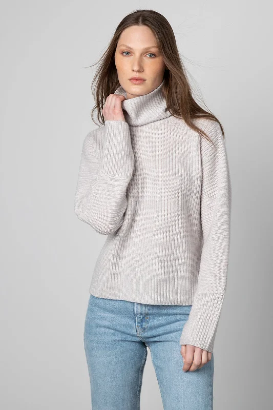 Kinross Cashmere Luxe Cozy T-Neck Laid