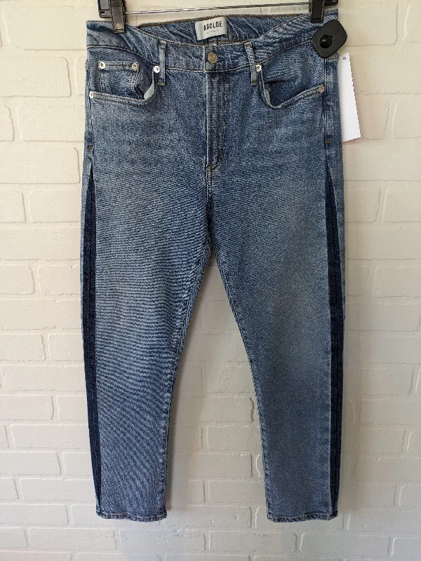 Blue Denim Jeans Straight Agolde, Size 10 Sporty Men's Athleisure 