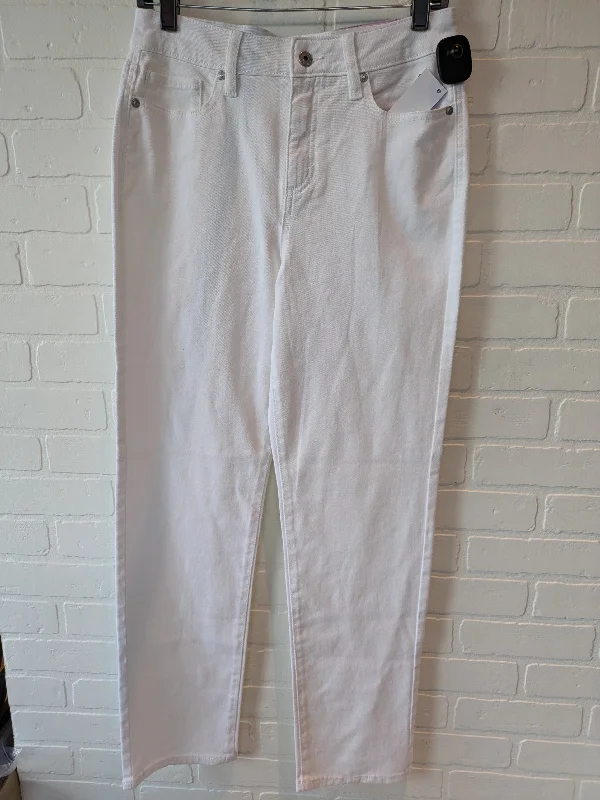 White Denim Jeans Straight Style And Company, Size 6 Practical Men's Quick