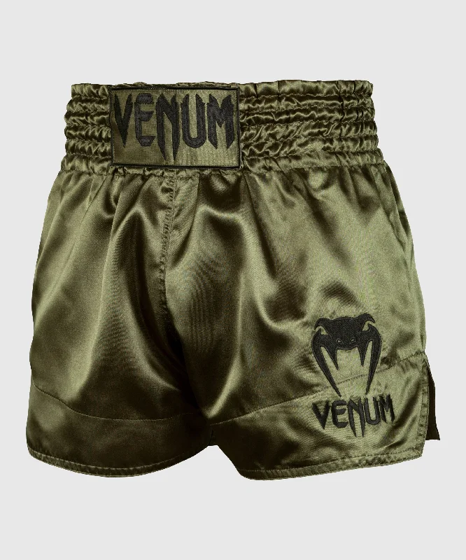 Venum Muay Thai Shorts Classic - Khaki/Black Monochromatic Office Style