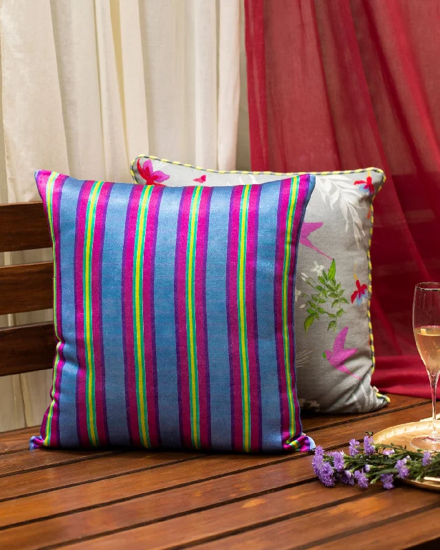 Coastal Stripe Cushion Cover Laid