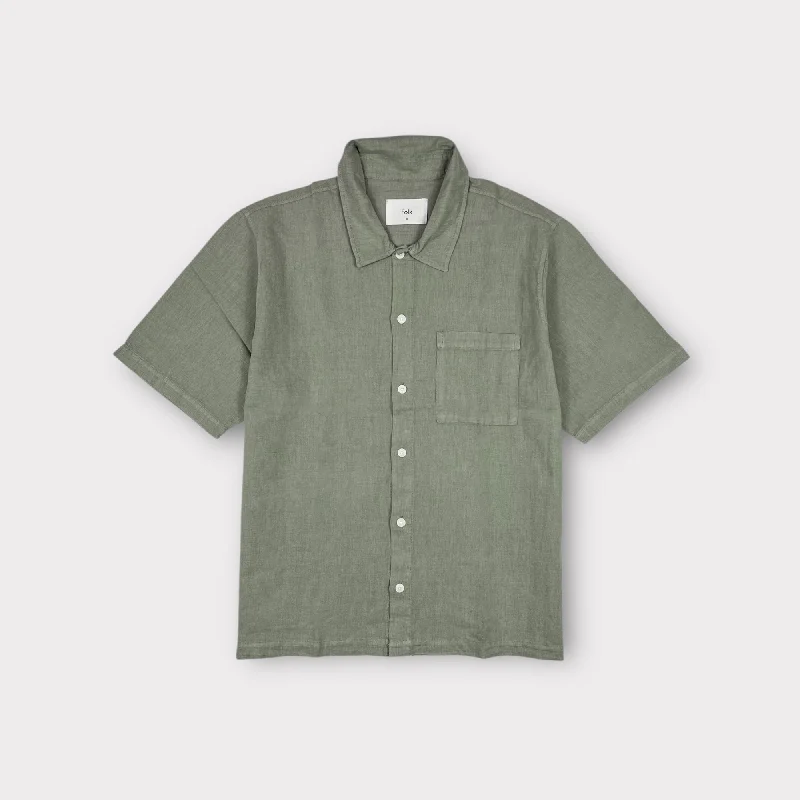 Folk Gabe Shirt Light Sage Preppy Men's College