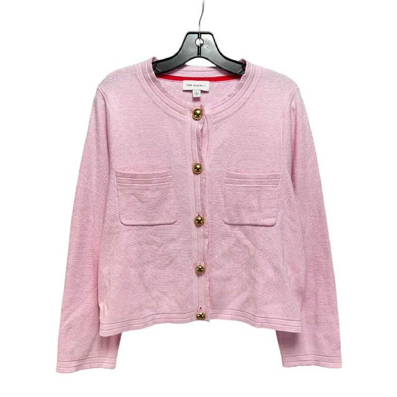 Sweater Cardigan By Free Assembly In Pink, Size: L Sharp Men's Italian