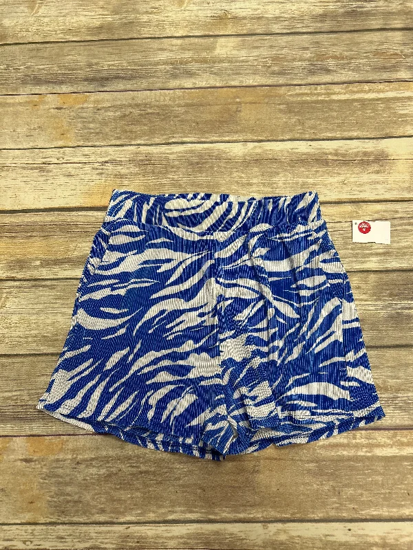 Blue & White Shorts Fashion Nova, Size M Modern Men's Geometric