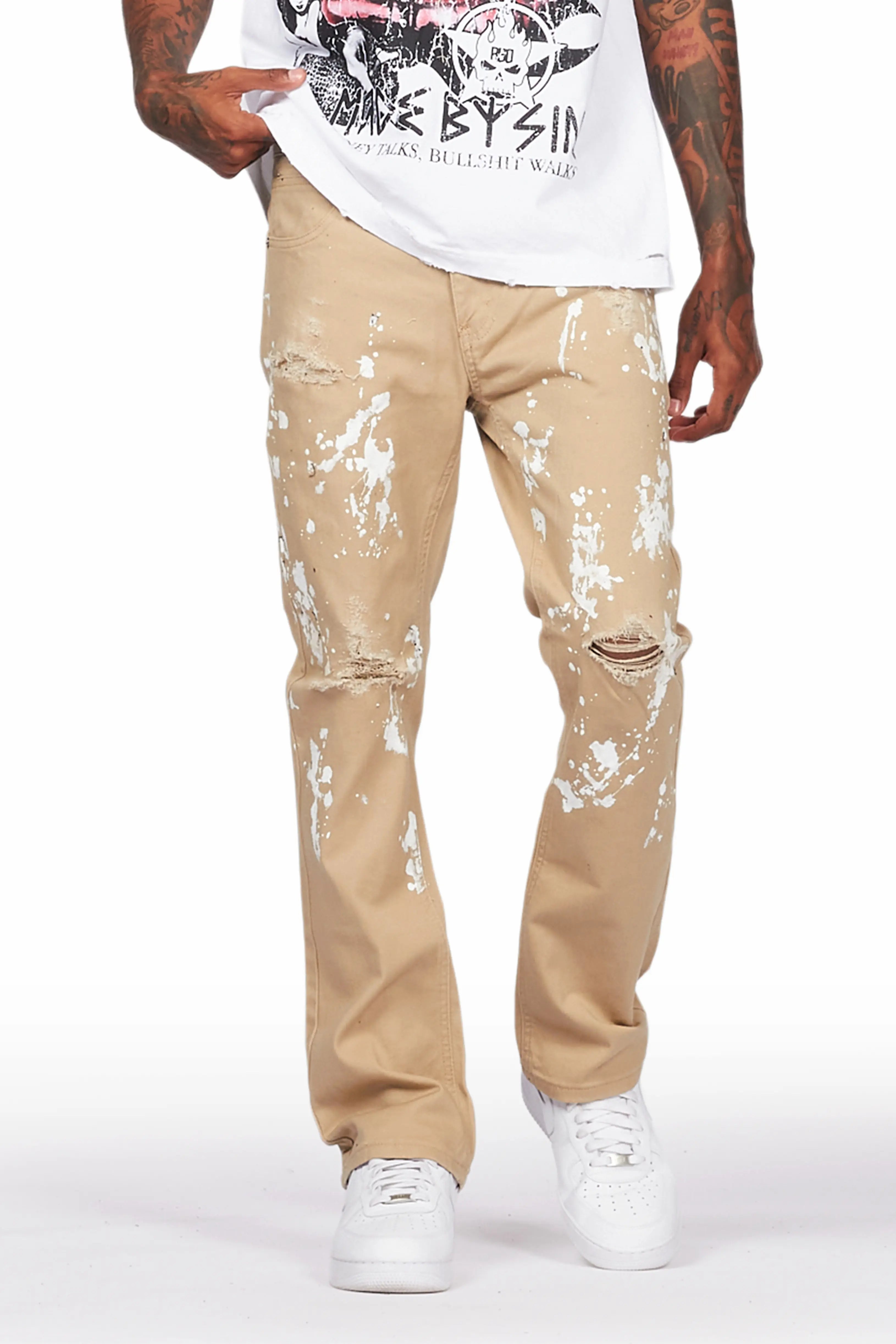 Salus Beige Bootcut Painter Jean Dynamic Men's Glow