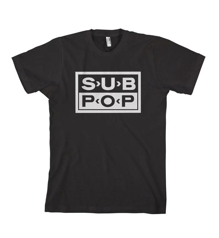 Sub Pop Logo Black w/ White Shirt Tailored