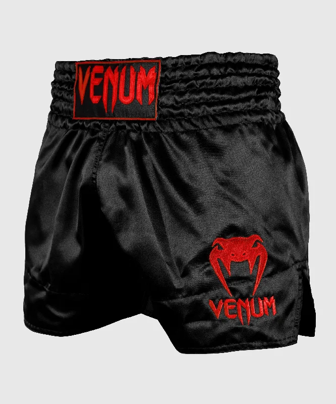 Venum Muay Thai Shorts Classic - Black/Red Sophisticated Men's French