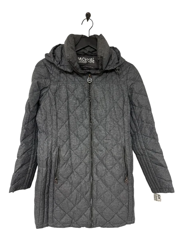 Coat Puffer & Quilted By Michael By Michael Kors In Grey, Size: S Masculine Men's Thick