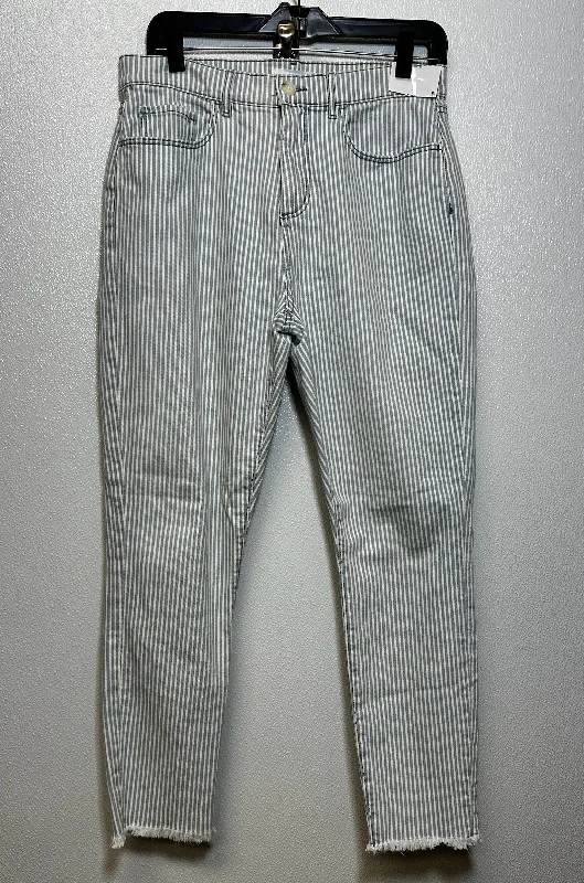 Striped Jeans Boot Cut Loft O, Size 6 Vacation