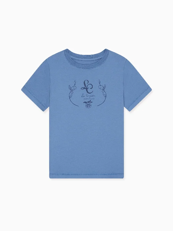 Dusty Blue Rafael Kids T-Shirt Modern Men's Geometric