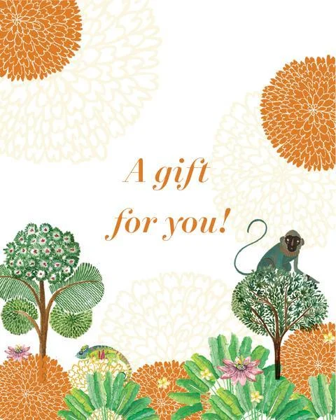 Festive gift card - Forest Monochromatic All