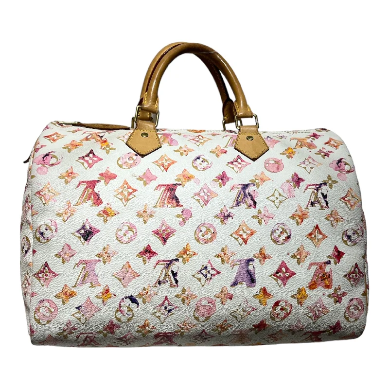 LOUIS VUITTON/Hand Bag/Monogram/Leather/WHT/watercolor speedy Elegant Men's Formal 