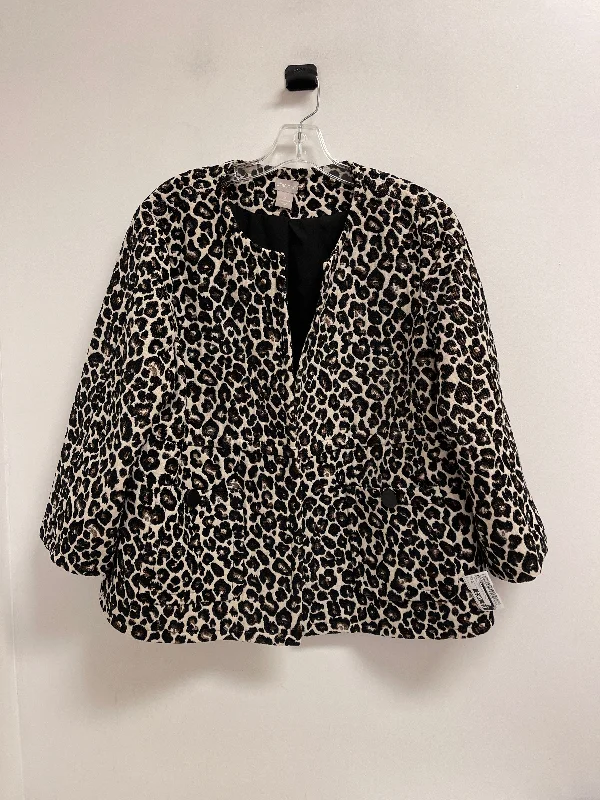 Coat Other By Chicos In Animal Print, Size: Xl Trendy Men's Oversized