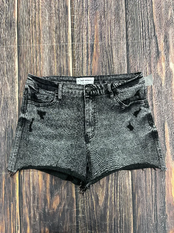 Black Denim Shorts Flying Monkey, Size 14 Lumberjack