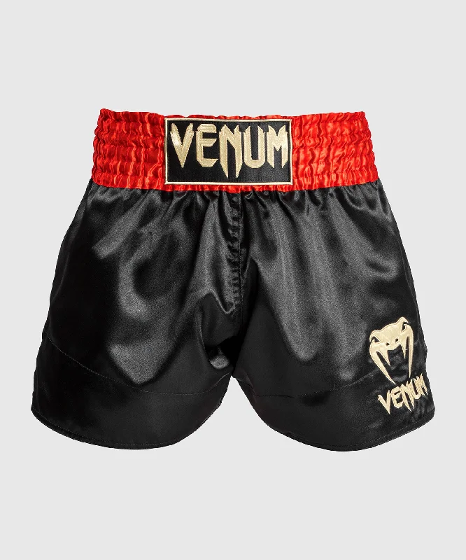 Venum Classic Muay Thaï Short Red/Black/Gold Refined Men's Hand