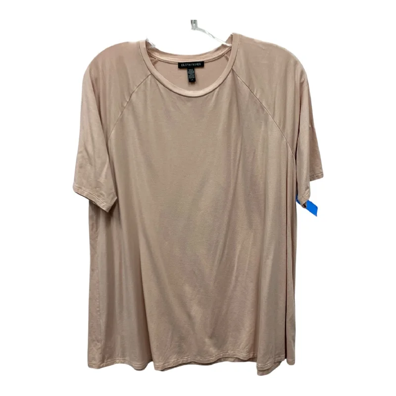 Top Ss Basic By Eileen Fisher In Pink, Size:L Relaxed Men's Beach