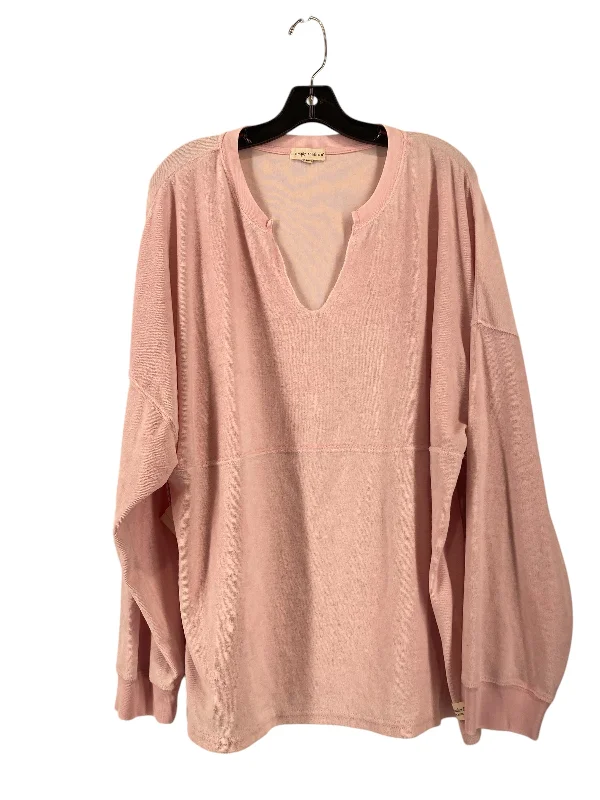 Top Long Sleeve By Simply Southern In Pink, Size: 2x Dapper Men's 1920S