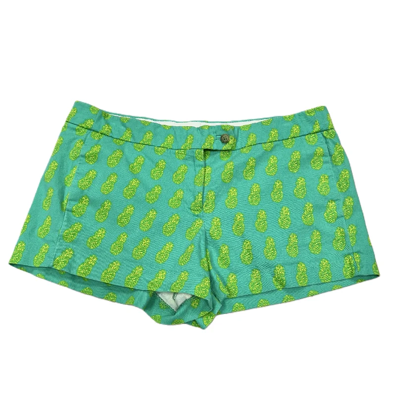 Green & Yellow Shorts, Size: 10 Modern Men's Geometric