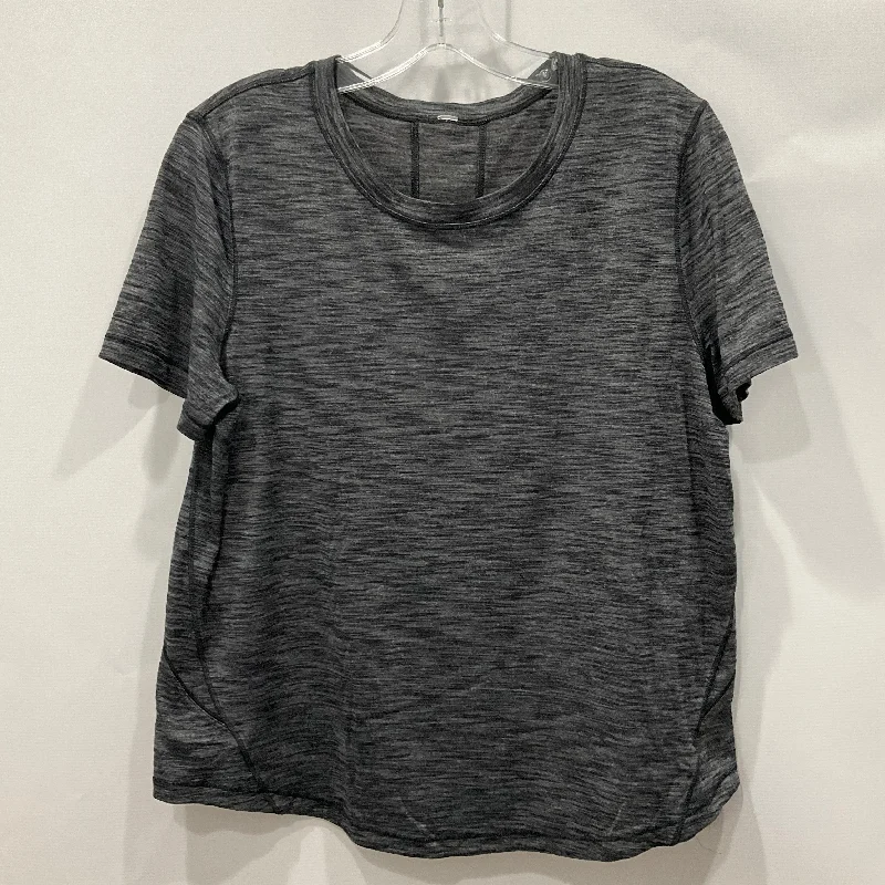 Athletic Top Short Sleeve By Lululemon In Grey, Size: 8 Stylish Men's Tropical 