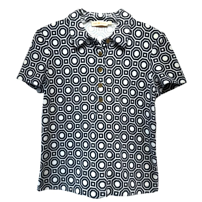 Heavy French Terry Polo Shirt Designer By Tory Burch In Geometric Pattern, Size: S Earthy Men's Sustainable 