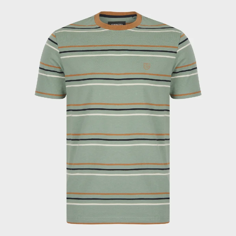 Mens Multi Stripe T-Shirt Cool Men's Distressed