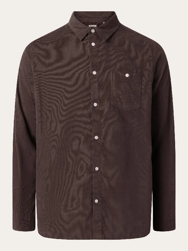 Regular fit corduroy shirt - Chocolate Plum Edgy Men's Punk