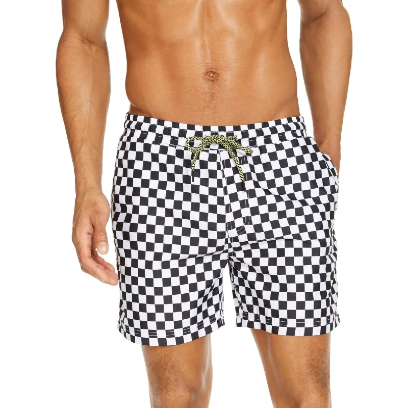 INC Mens Check Board Short Swim Trunks Traditional Men's Wool