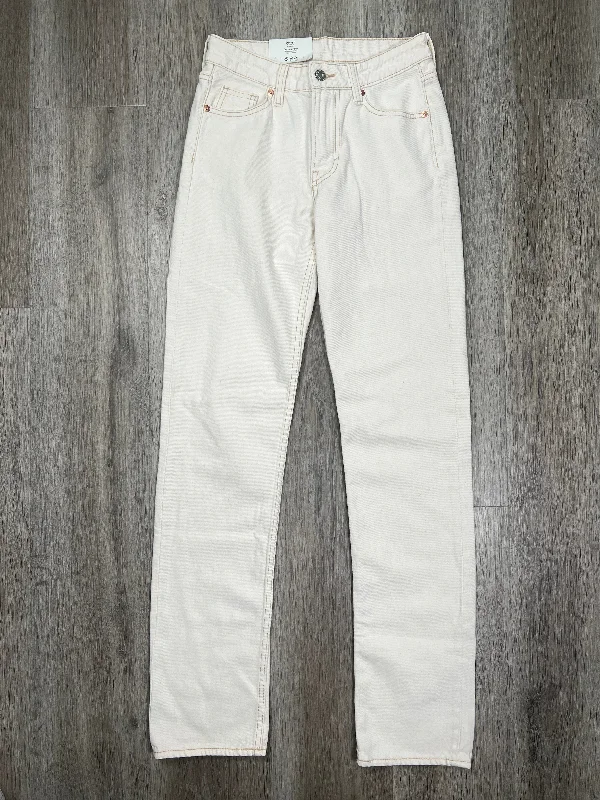 White Denim Jeans Straight H&m, Size 0 Sophisticated Men's 