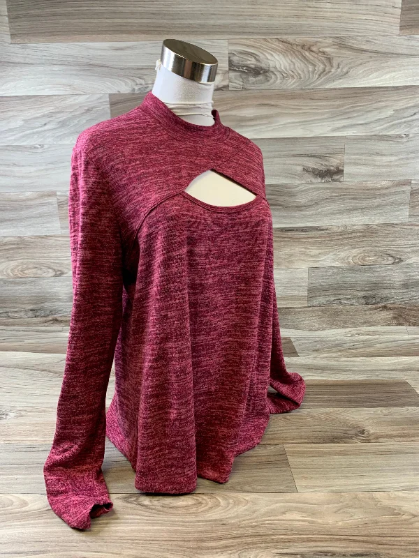 Top Long Sleeve By Maurices In Maroon, Size: Xl Classic Men's Pin