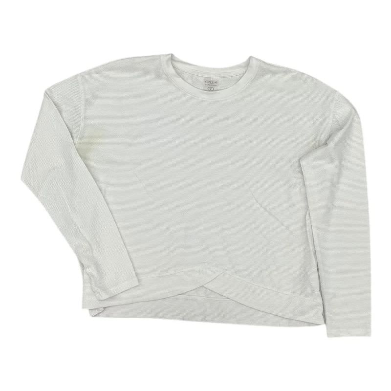 Athletic Top Ls Collar By Calia In White, Size:L Athletic Men's High