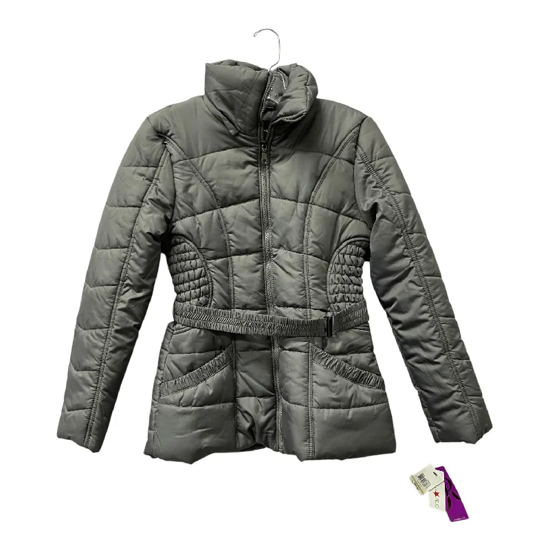 Coat Puffer & Quilted By Rampage In Grey, Size:M Trendy Men's Scandinavian