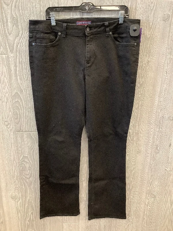 Black Denim Jeans Flared Tommy Hilfiger, Size 16 Vintage Men's 1970S Disco