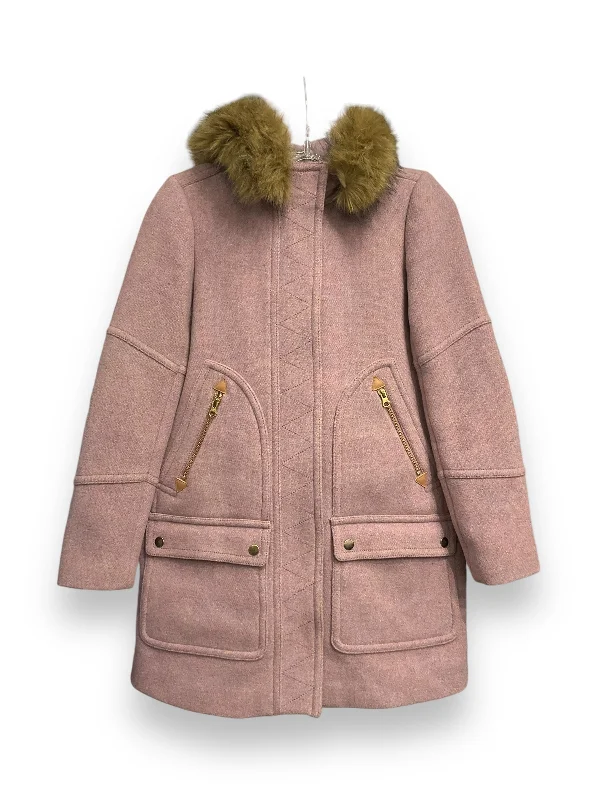 Coat Parka By J. Crew In Purple, Size: Xs Organic