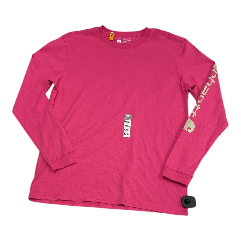 Athletic Top Long Sleeve Crewneck By Carhartt In Pink, Size: M Traditional Men's Country