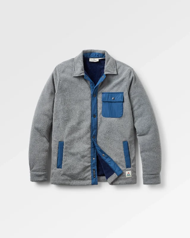 Firelight Sherpa Lined Overshirt - Grey Marl Street